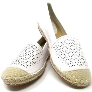 White Espadrille sz 8, new unworn